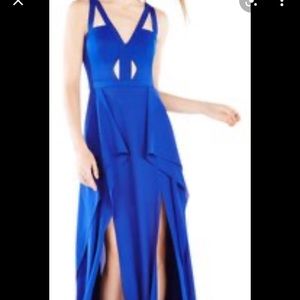 Bcbg blue Juliana evening gown